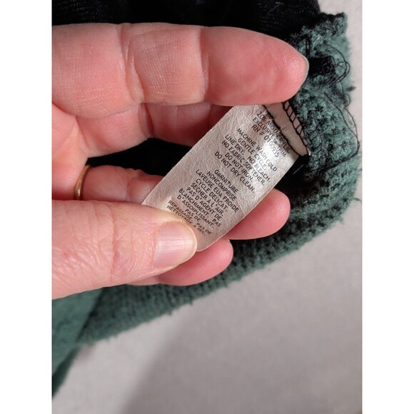 Black Diamond Fleece Button Coat Jacket Women's Medium Green Black USA Outdoor - Picture 9 of 10